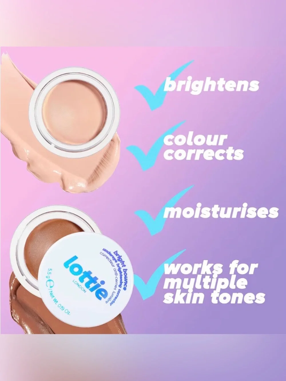 Lottie London Bright Bounce Undereye Brightening Corrector - Light